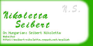 nikoletta seibert business card